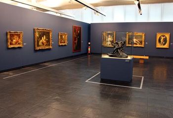 Uma das salas de exposições do MASP em São Paulo - SP. 