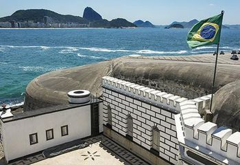 Vista do mirante do Forte de Copacabana - RJ.