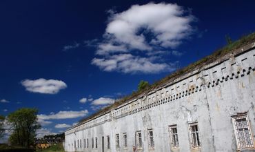 Parte da estrutura de um forte militar.