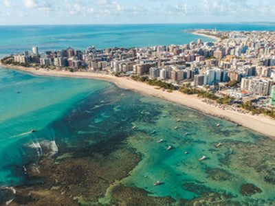 Panorama da orla de Maceió - AL, capital alagoana.