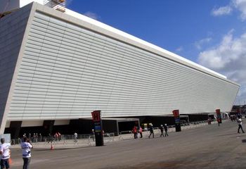 Telão de LED da Neo Química Arena em São Paulo - SP, considerado o maior do mundo.