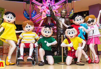 Personagens da Turma da Mônica de Maurício de Sousa, que inspiraram o Parque da Mônica em São Paulo - SP.