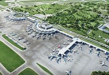 Vista aérea do Aeroporto Internacional RIOgaleão do Rio de Janeiro - RJ.