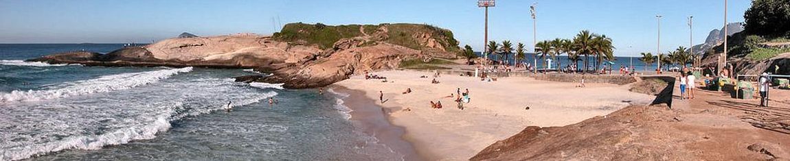 Vista panorâmica da Praia do Diabo no Rio de Janeiro - RJ.