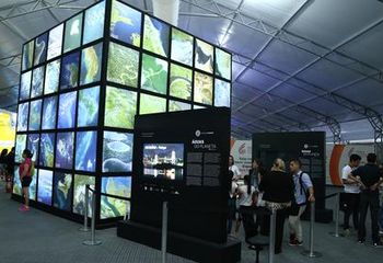 Seção interativa Terra no Museu do Amanhã no Rio de Janeiro - RJ.