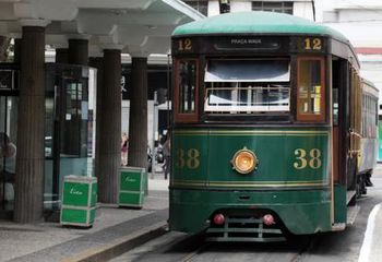 Reboque 38 faz parte da frota do Bondinho Turístico de Santos - SP.