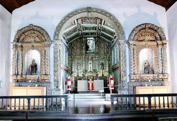 Vista interna do Museu de Arte Sacra dos Jesuítas no Pátio do Colégio em São Paulo - SP. 