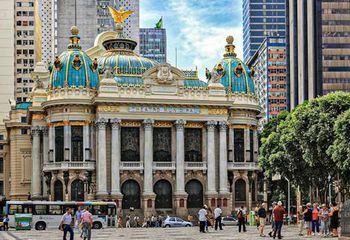 Fachada do Theatro Municipal do Rio de Janeiro - RJ. 