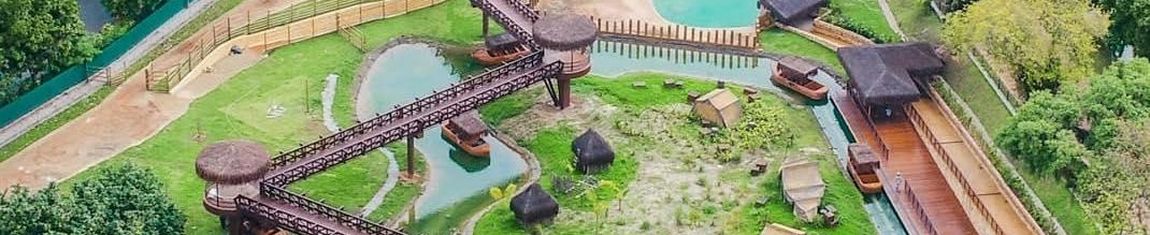 Vista aérea do BioParque do Rio de Janeiro - RJ, primeiro zoológico sem jaulas.