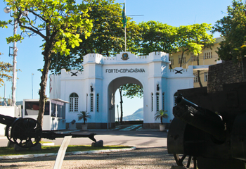 Entrada do Forte de Copacabana no Rio de Janeiro - RJ. 