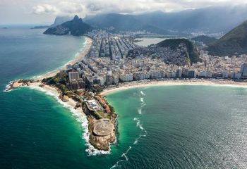 Vista panorâmica do Forte de Copacabana - RJ.