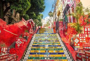 Escadaria Selarón no Rio de Janeiro - RJ.