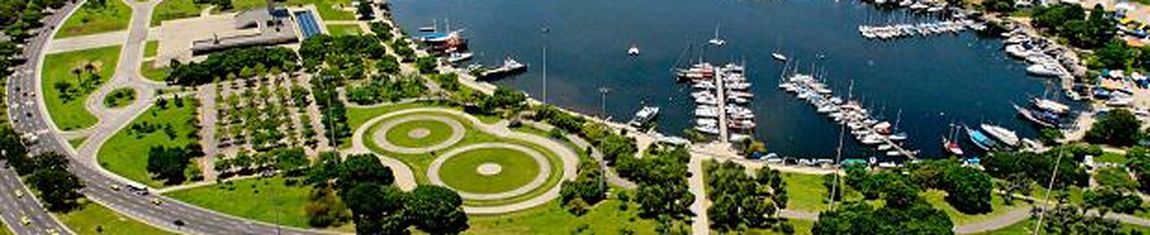 Vista aérea do Parque do Flamengo - Aterro no Rio de Janeiro - RJ. 