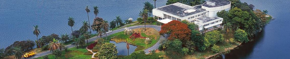 Vista aérea da Lagoa da Pampulha em Belo Horizonte - MG.