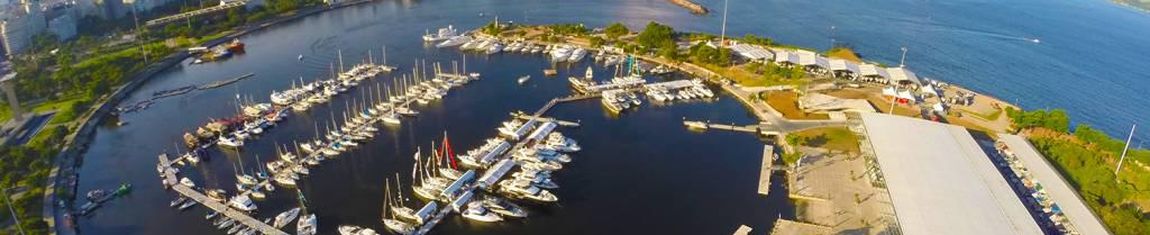 Vista panorâmica e aérea da Marina da Glória no Rio de Janeiro - RJ. 