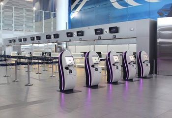 Área de check-in internacional do Aeroporto Internacional de Viracopos em Campinas - SP.