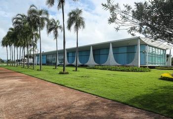 Vista do Palácio da Alvorada, residência oficial do Presidente do Brasil em Brasília - DF.